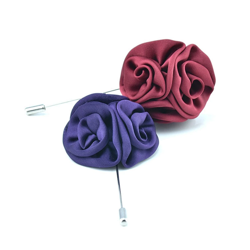 Flower Lapel Pin Custom Popular Groom Boutonniere Flower Wedding Designer Brooches And Pins Pins