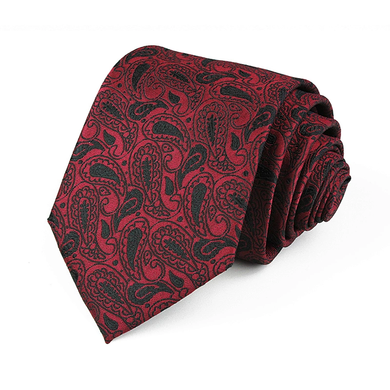 Custom Logo Tie Sublimation Polyester Jacquard Woven Tie For Men Bulk Order Paisley Neck Ties For Men Italian