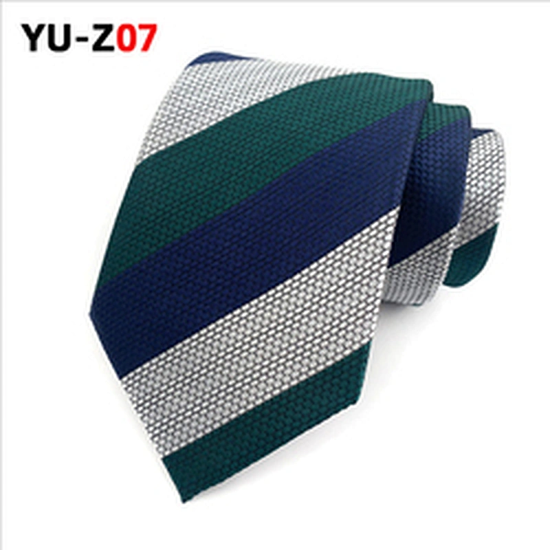 Classical Striped Necktie Wholesale Corbatas Jacquard Woven Silk Necktie Mens Custom Mens Neck Tie Set