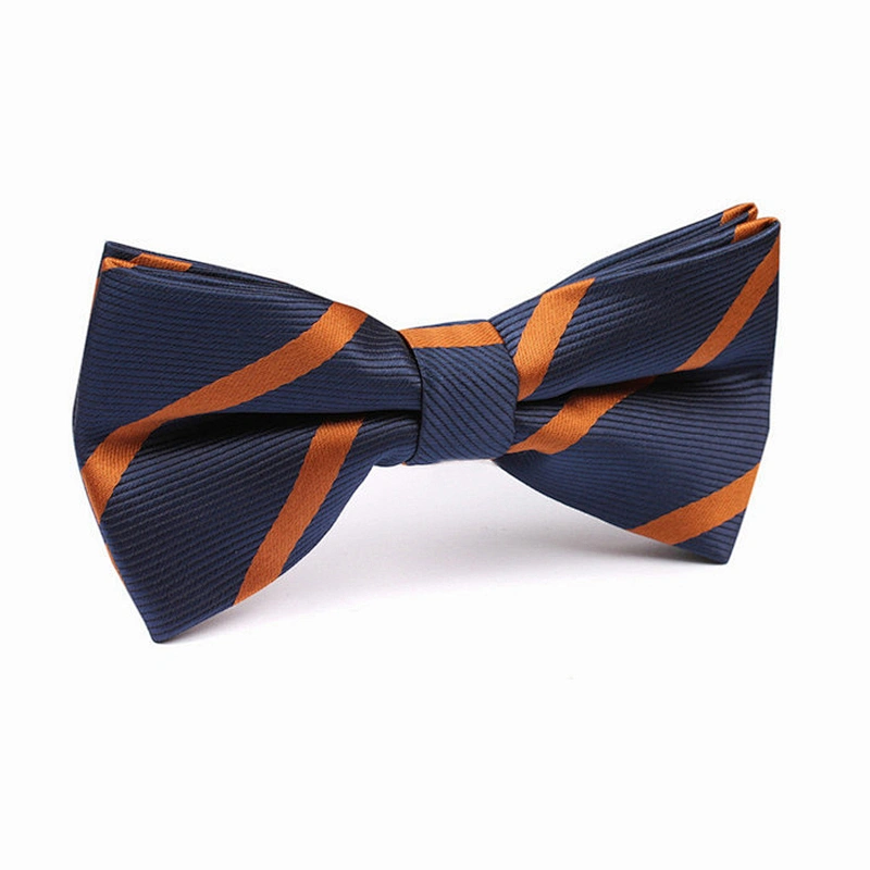 fashion stylish yellow striped bow ties for father and son