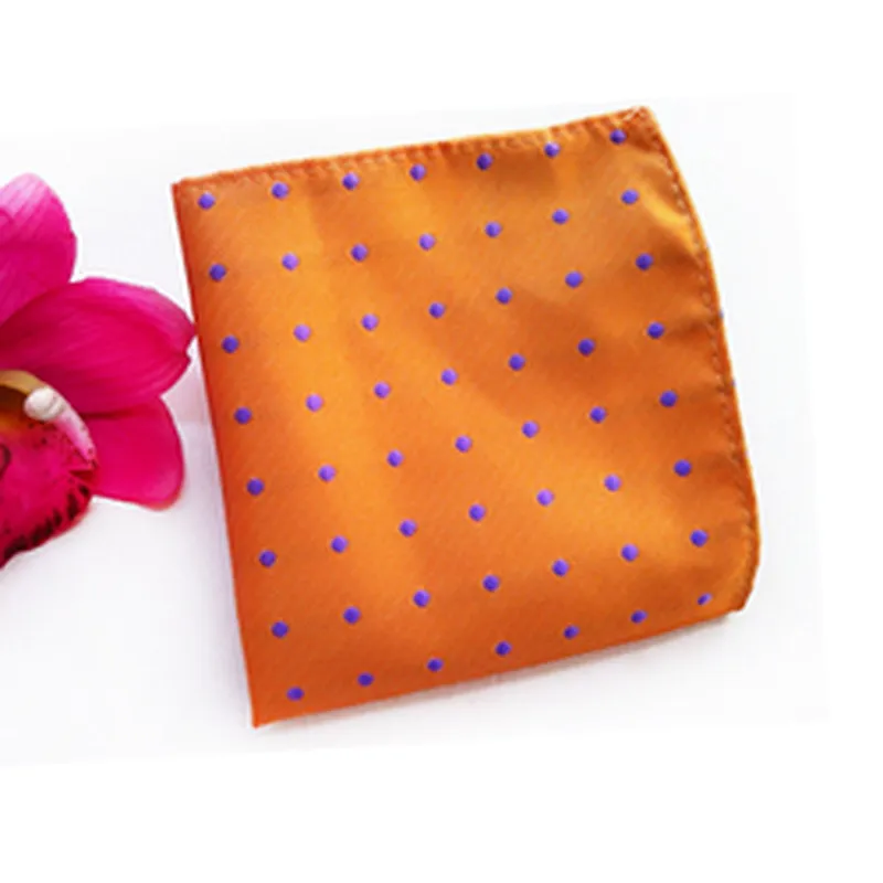 Enbroidered Hanky Customised Pocket Square Dot Men's Handkerchief In Gift Box Luxury Einstecktuch panoletas