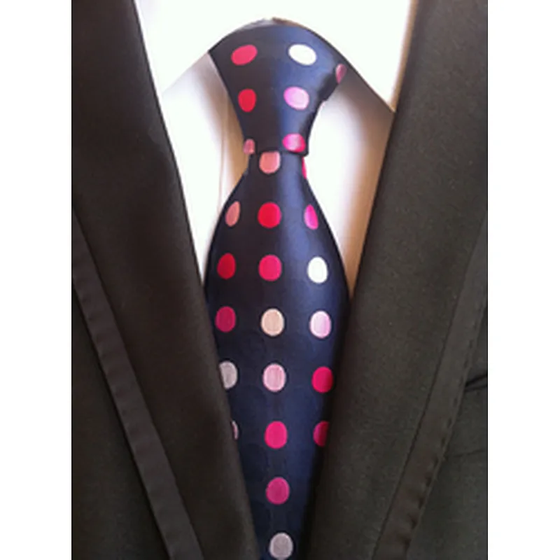Wholesale Business Silk Ties Formal Stripe Silk Neckties Men Polyester Jacquard Woven Cravate Homme