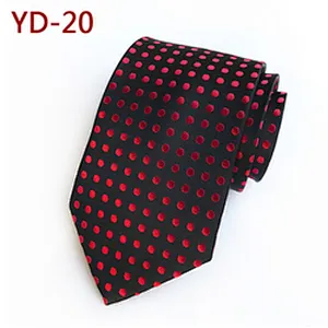 Casual Fashion Mens Ties Necktie Custom Logo Dot Ties For Men Italian Polyester Jacquard Cravates Pour Hommes