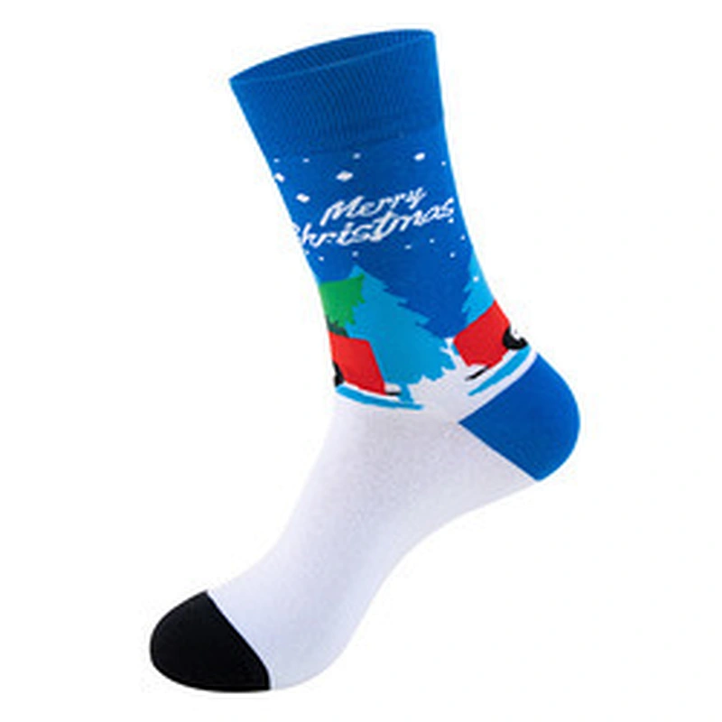 Wholesale men Christmas knitting Woven socks Snowman Santa cartoon socks Unisex European and American style Christmas socks