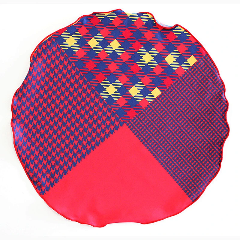 round pocket squares WITH DIFFERENT COL EDGED pure plain hanky for men hot sale pocket PR0014