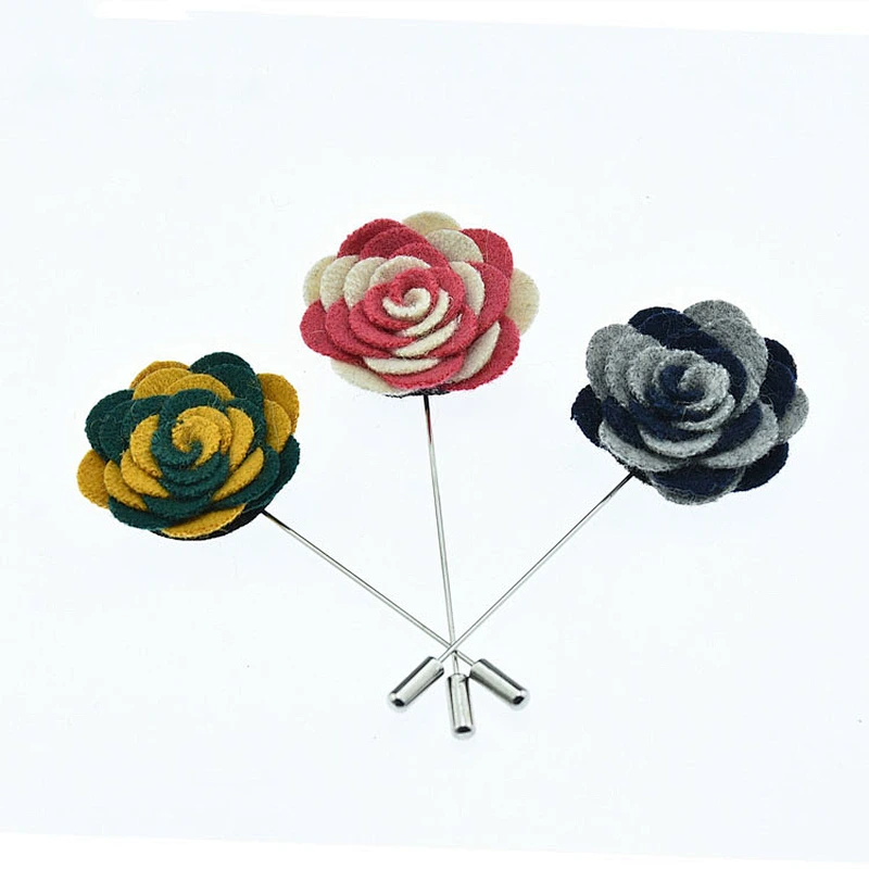 Designer Brooch Popular Brands Fashionable Wedding Corsage Flower Lapel Pins Mens Suit Custom