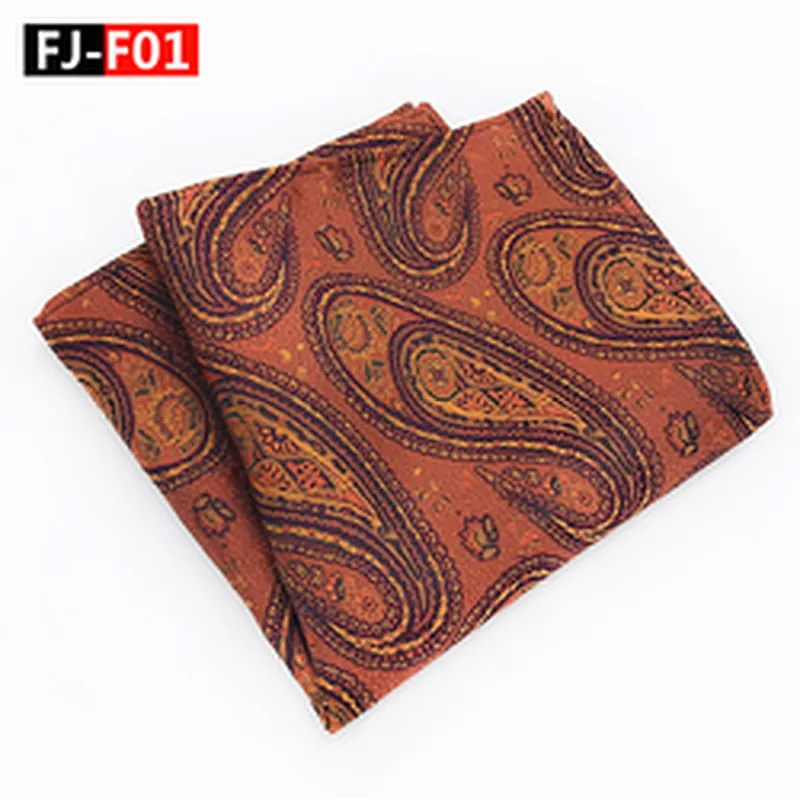 Luxury Men Muslin Handkerchief Cotton Custom Silk Pocket Squares for Men Paisley Hanky Cotton Handkerchief