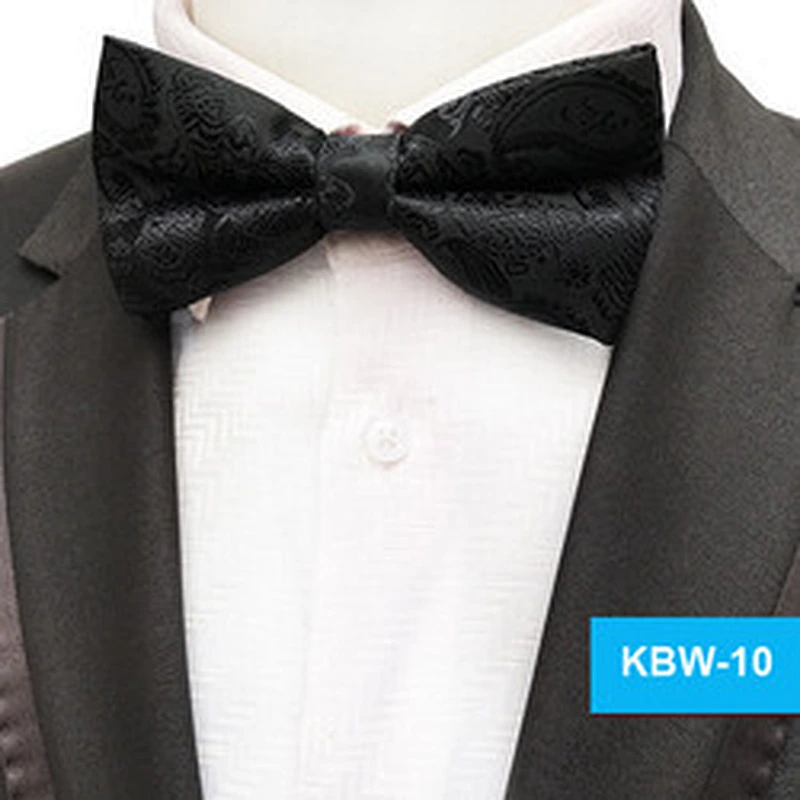 Hot Selling Boys Black Cheap Polyester Satin Bow Tie For Gift