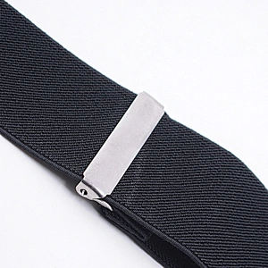 Wholesale 5cm width solid color Adjustable 4 Clip X-Back Heavy Duty Clip Mens Suspenders Elastic Pants Braces