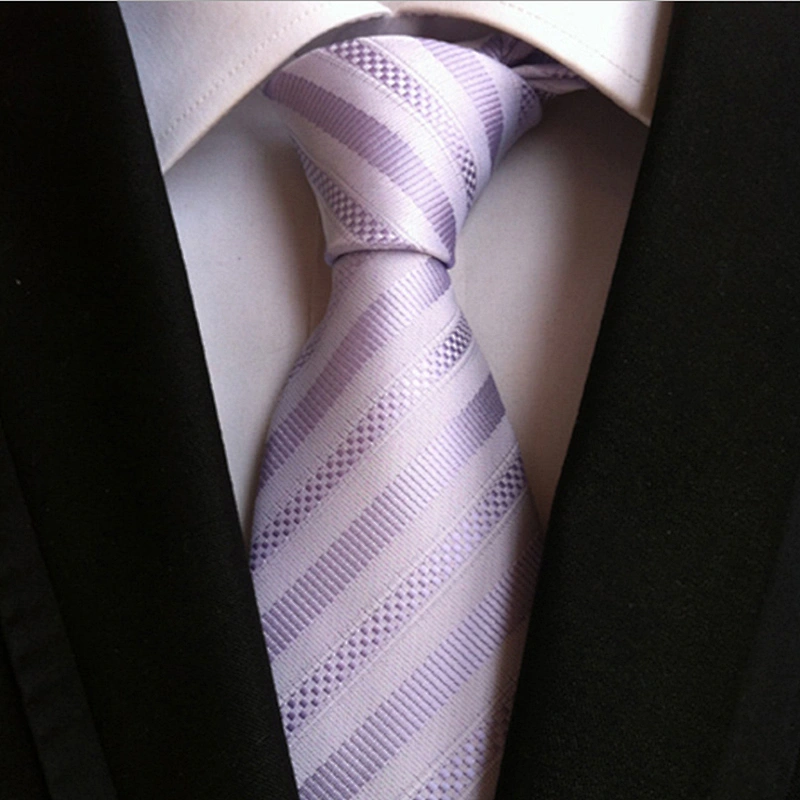 Wholesale Gravata Masculina Luxury Jacquard Woven Mens Neck Tie Set Stripe Ties For Men Italian