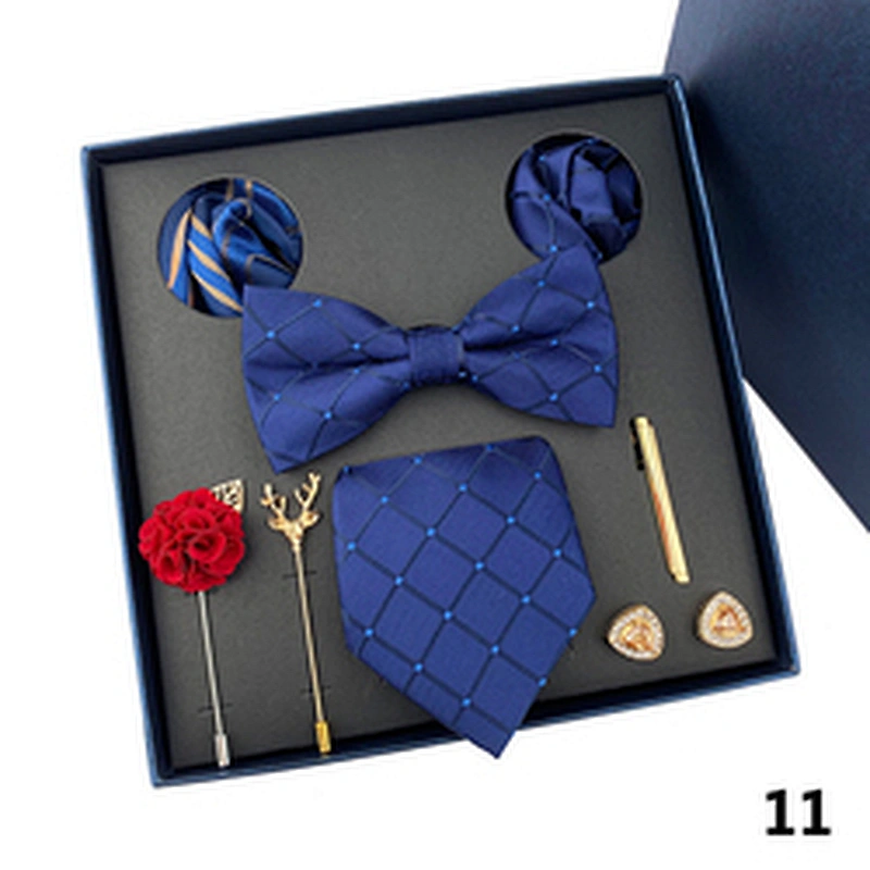 fashion silk polyester tie and cufflinks set