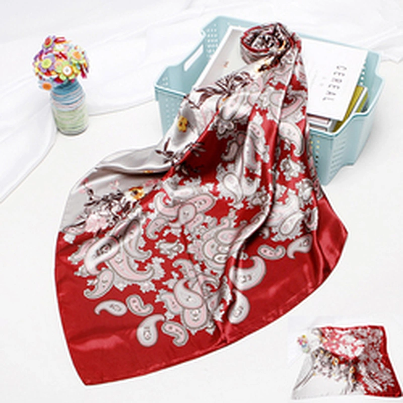 Supplier Tudung Bawal Printed Stylish Scarf For Women Silk Custom Under Hijab Headscarf