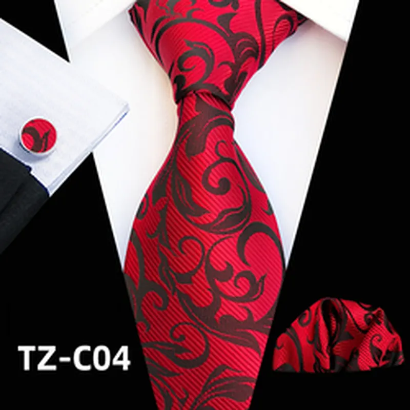 Yellow Neckties With Pocket Squares Fashion Men Ties and Hanky Set Plant Tie Pocket Square and Cufflink Set