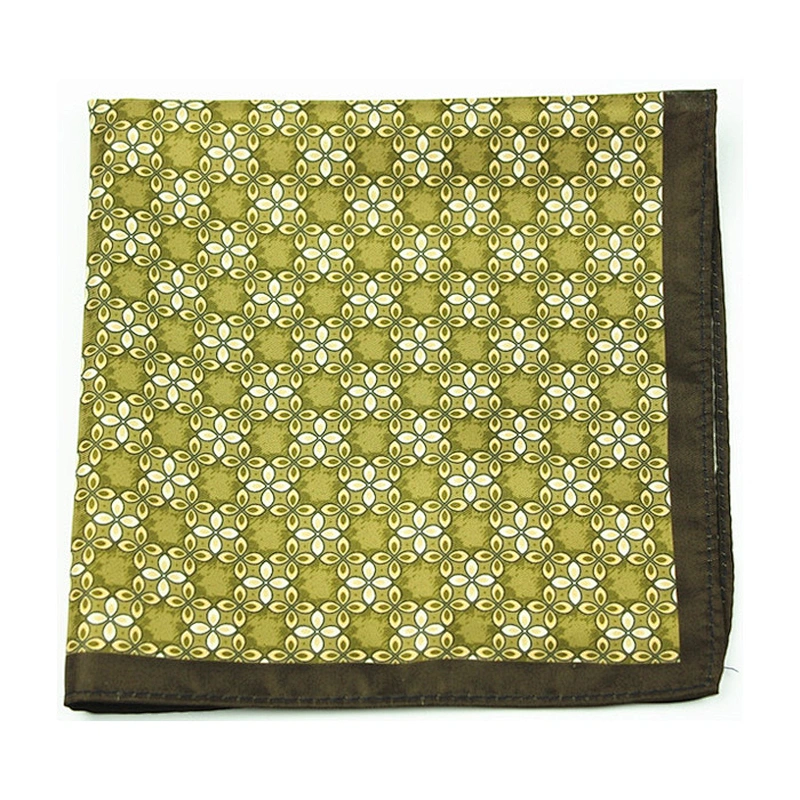 mens 100% polyester handkerchief floral pocket square made in china DPS5399C