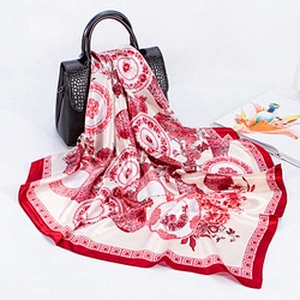 Supplier Tudung Bawal Printed Stylish Scarf For Women Silk Custom Under Hijab Headscarf