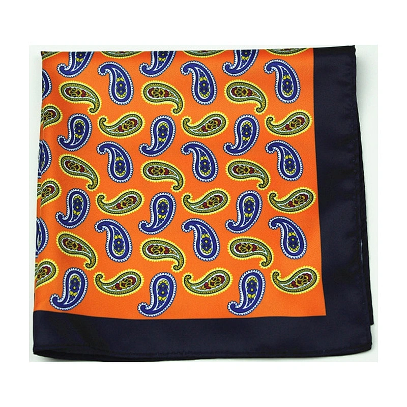 fashionable handkerchief popular pocket square indian paisley fabric pattern DPS5363