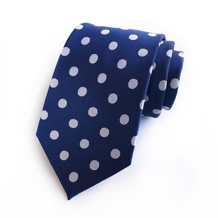 Wholesale Dot Cravates Pour Hommes Casual Fashion Mens Ties Necktie Polyester Woven Ties For Men Italian