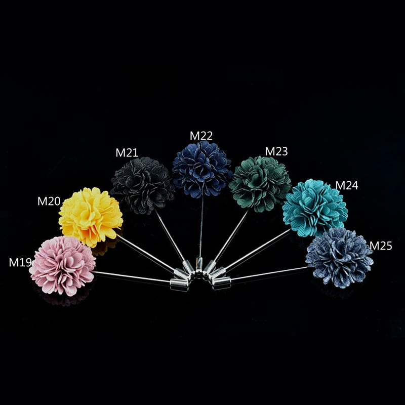 Wholesale lapel flower pin Fashionable groom boutonniere wedding Custom lapel flower pins for suit men