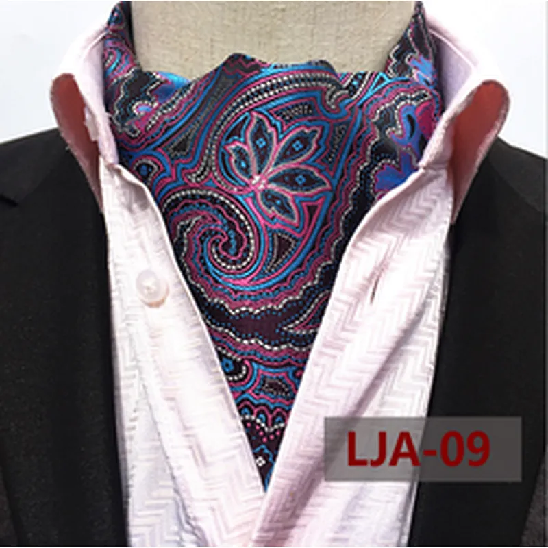 Polyester Jacquard Woven Ties For Men Italian Classic Paisley Cravate Homme Casual Dot Folard Mens Ascot