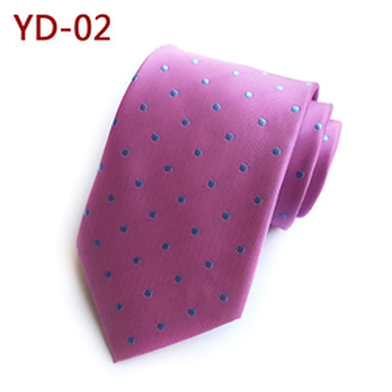 Casual Fashion Mens Ties Necktie Custom Logo Dot Ties For Men Italian Polyester Jacquard Cravates Pour Hommes