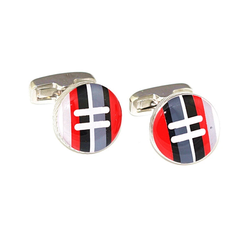 Personalized cheap brown flower cufflinks