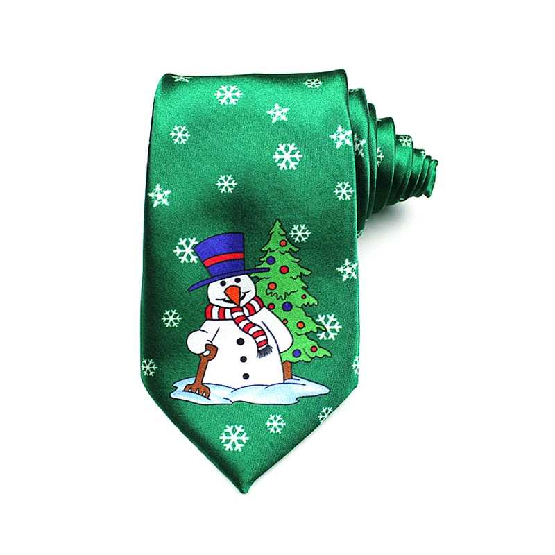 Novelty Christmas Tie Fashion Snowman Holiday Necktie For Festival Party