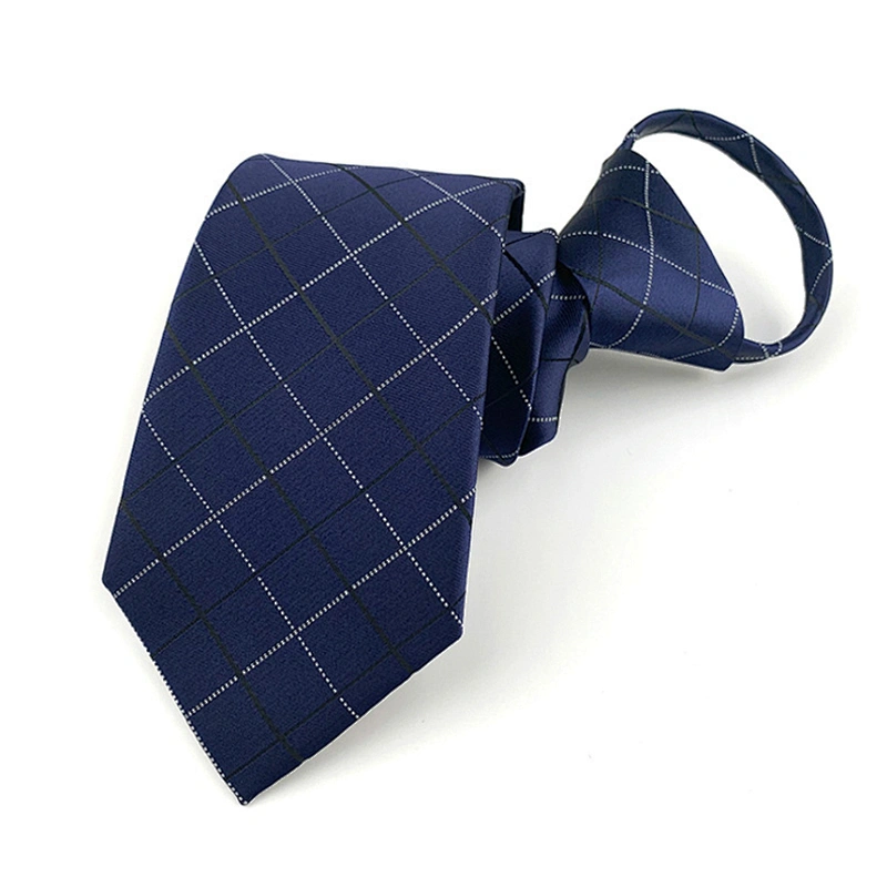 Wholesale Zipper Tie Plastic Classic Popular Plain Zipper Necktie Jacquard Lazy Tie Boys Zipper Ties For Men