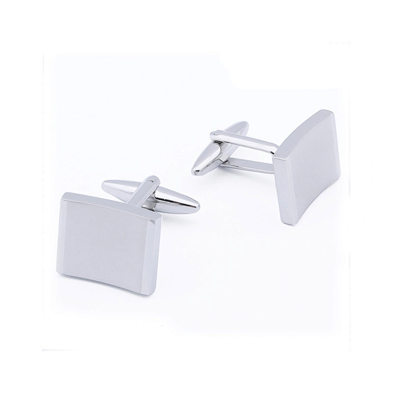 Custom Cufflinks Men Sublimation Cuff Links Set Silver Luxury Cufflinks Box For Men