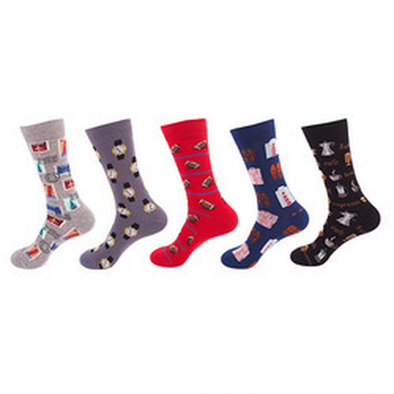 Wholesale Cotton Colorful Fruit Animal Festival Funny Crew Women Men Custom Unisex Funny Socks