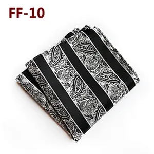 Soft Handkerchief For Men Jacquard Woven Pocket Squares For Men Striped Handkerchief Custom