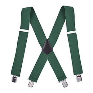 Wholesale 5cm width solid color Adjustable 4 Clip X-Back Heavy Duty Clip Mens Suspenders Elastic Pants Braces