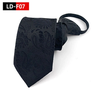 Wholesale Zipper Tie Plastic Classic Popular Plain Zipper Necktie Jacquard Lazy Tie Boys Zipper Ties For Men