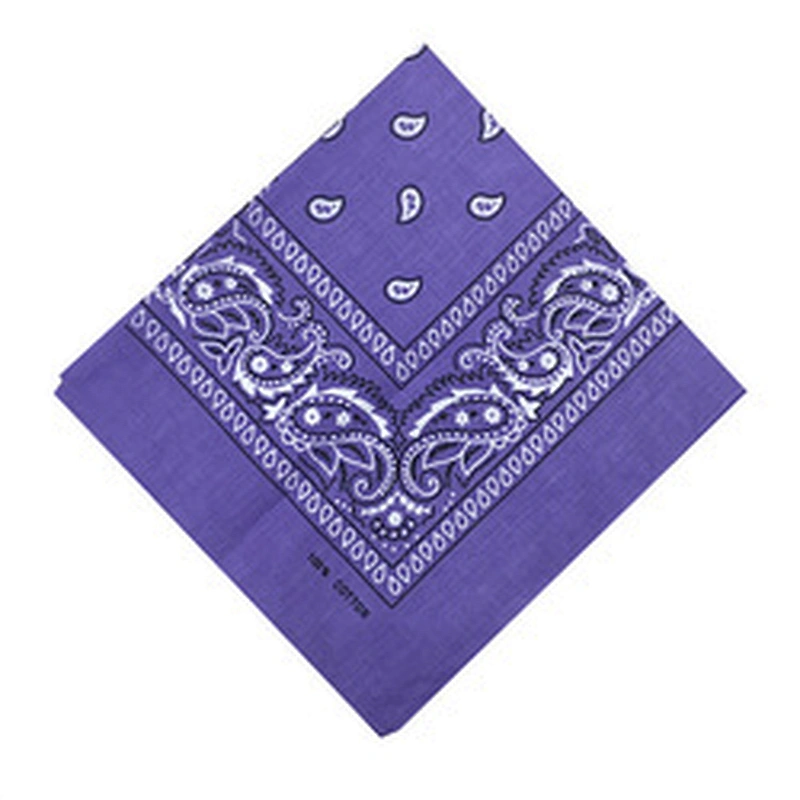 Wholesale Low Moq Fashion 100% Cotton Reusable Bandanas Custom Logo Silk Screen Printed Sport Headwear Soft Square Bandana Scarf