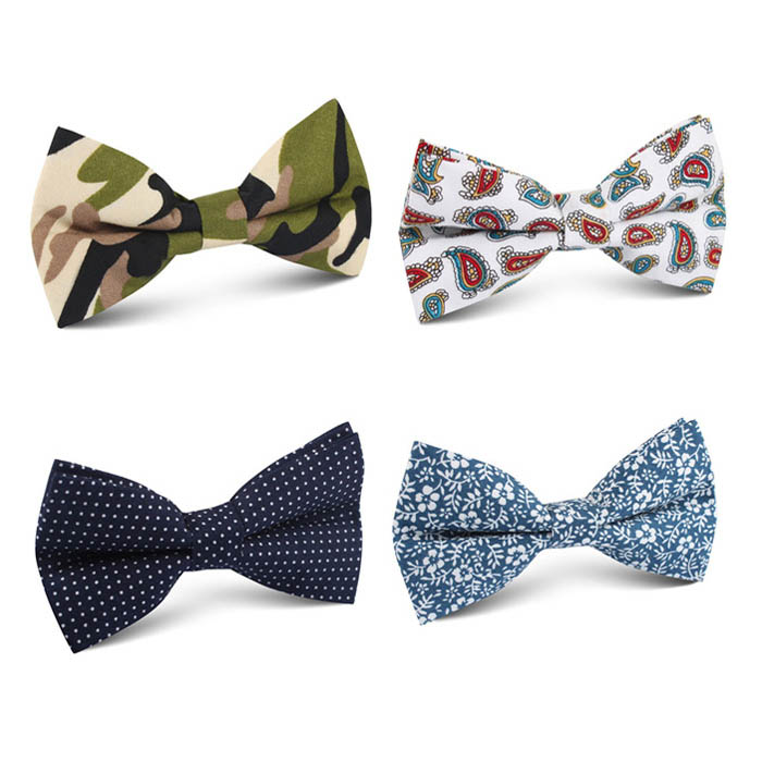 Custom Cotton printing Bow Ties For men