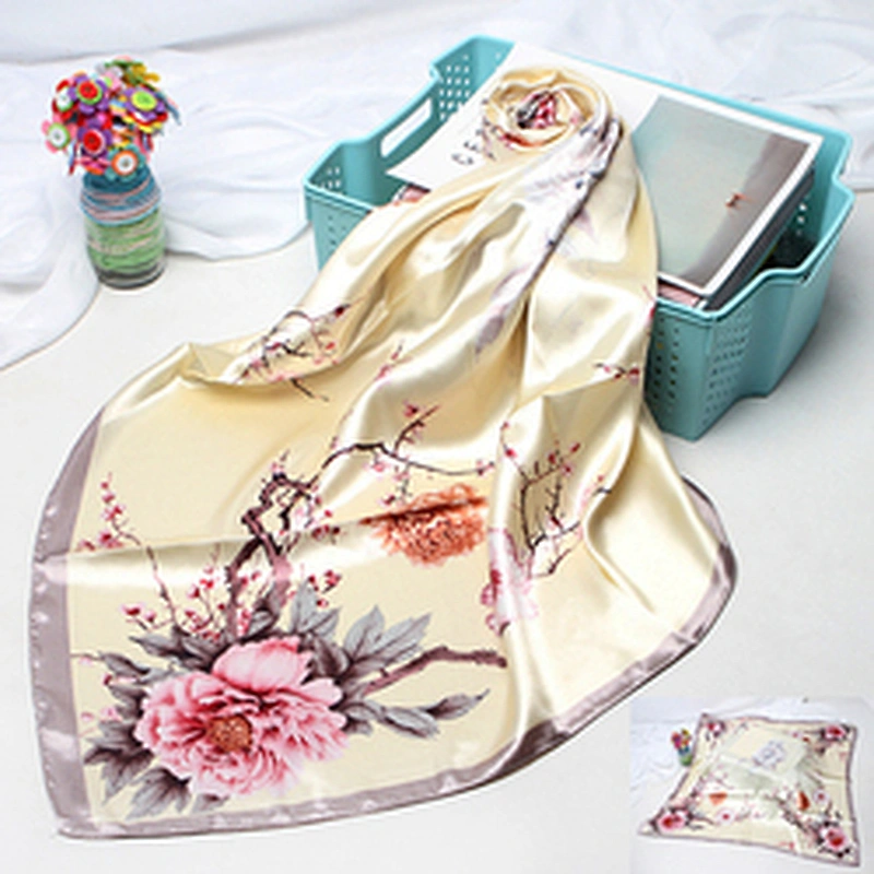 Supplier Tudung Bawal Printed Stylish Scarf For Women Silk Custom Under Hijab Headscarf
