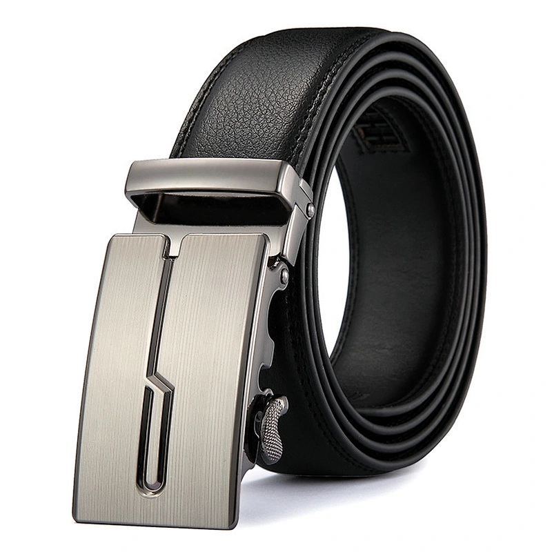 Wholesale Luxury Business Ratchet Automatic Genuine Leather Men's Fashion Belt