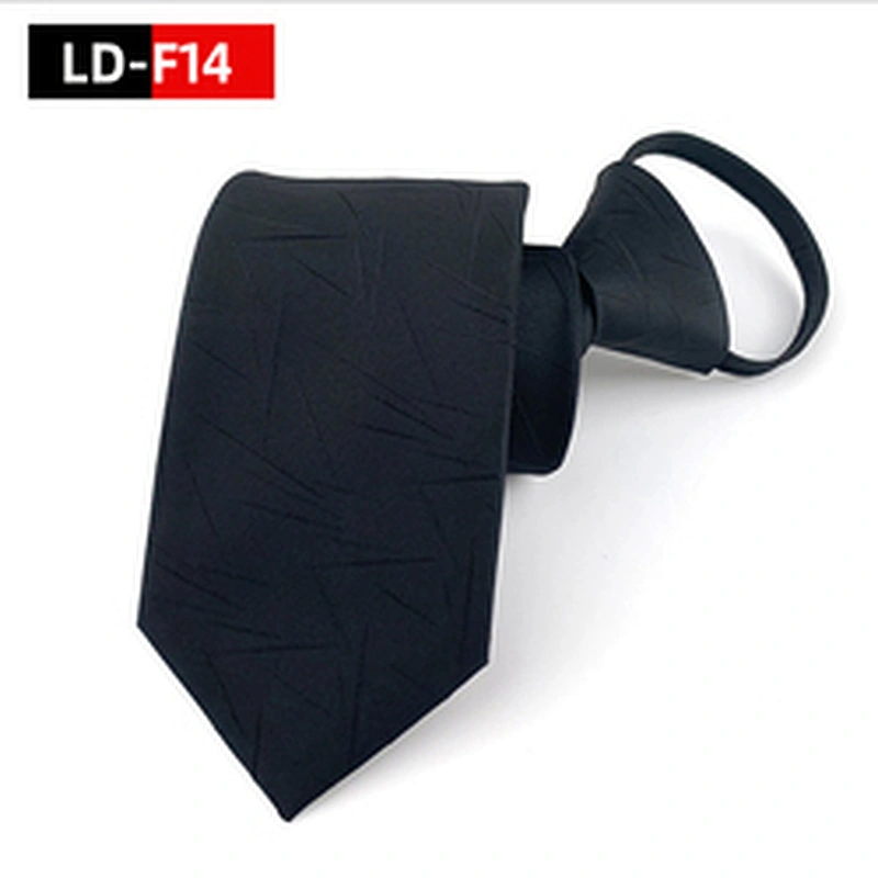 Wholesale Zipper Tie Plastic Classic Popular Plain Zipper Necktie Jacquard Lazy Tie Boys Zipper Ties For Men