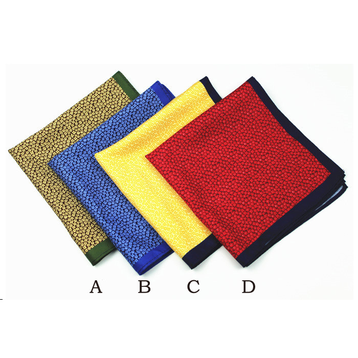 silk pocket square handkerchief flower hanky hand embroidery DPS5414