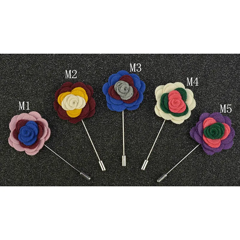 Custom Flower Lapel Pins Mens Suit Designer Channel Pins Brooches Men Popular Wedding Corsage Bracelet