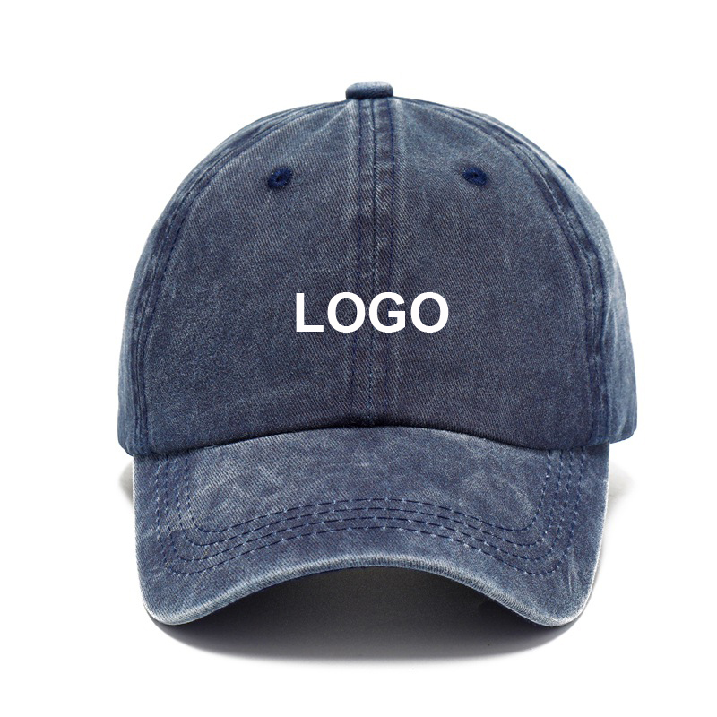 Wholesale Unisex 6 Panel Blank Embroidery Logo Cotton Washing Distressed Vintage Custom Baseball Trucker Hat Cap