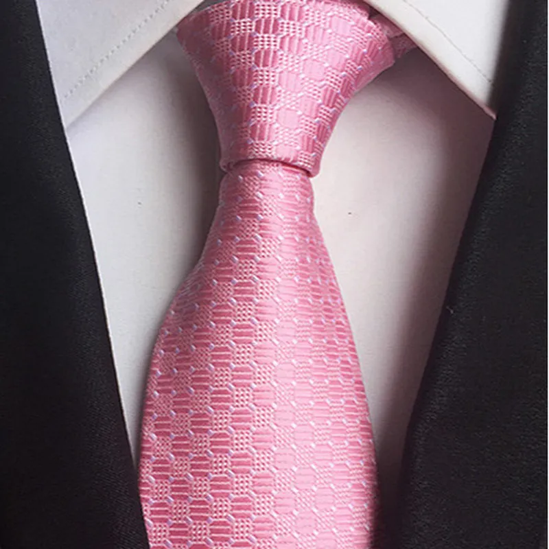 Custom Gravata Fashion Neck Ties For Men Casual Grid Silk Necktie Gift