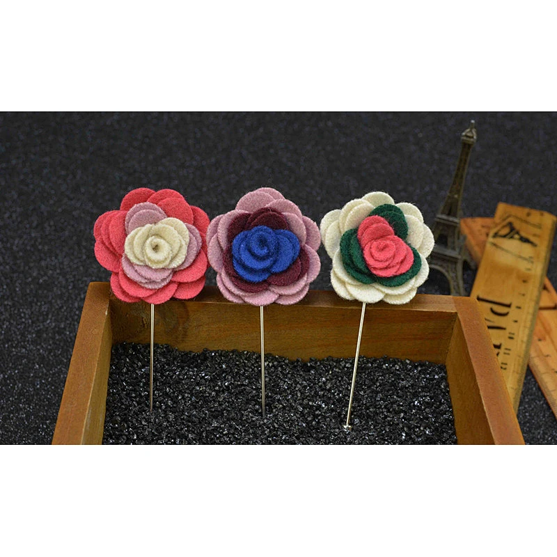 Custom Flower Lapel Pins Mens Suit Designer Channel Pins Brooches Men Popular Wedding Corsage Bracelet