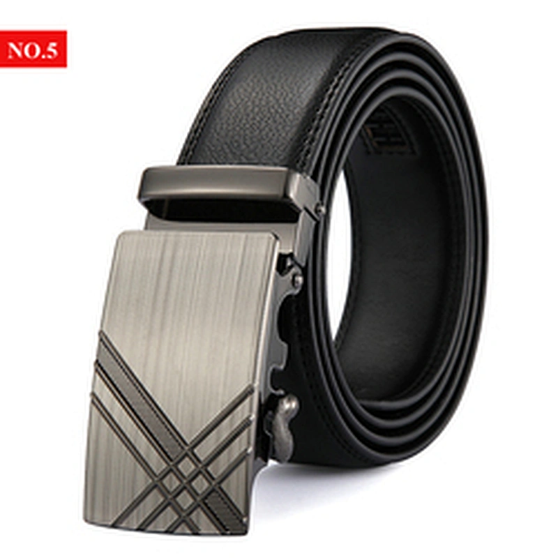 Wholesale Luxury Business Ratchet Automatic Genuine Leather Men's Fashion Belt