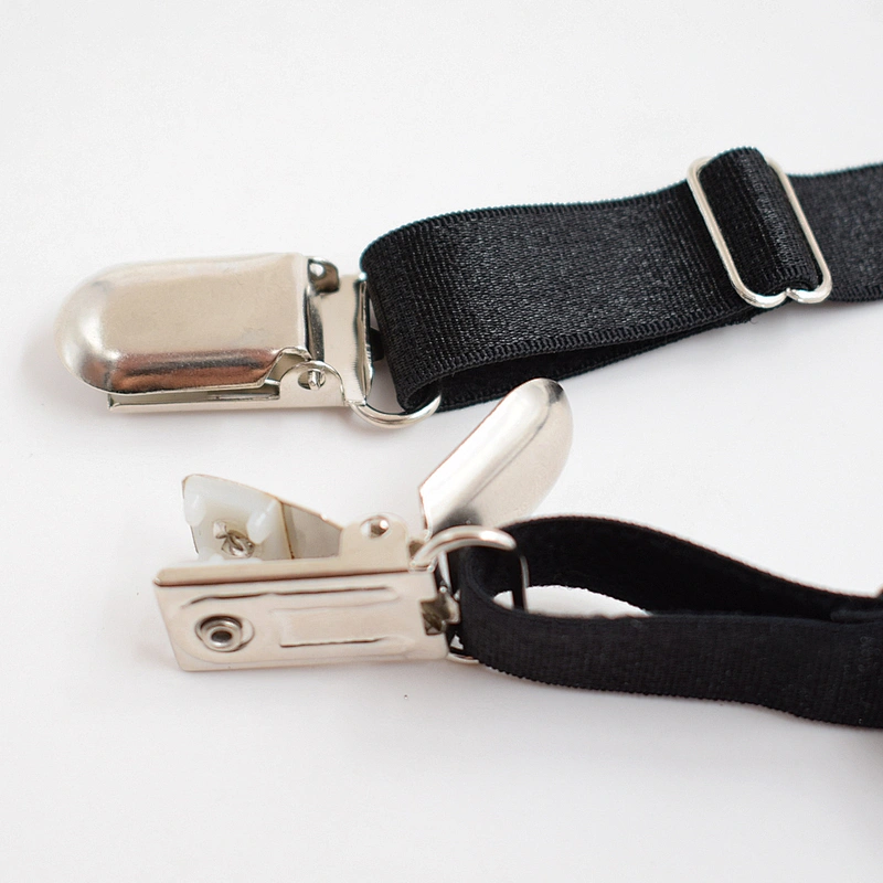 Wholesale Mens Shirt Holder Straps Adjustable Elastic Shirts Garters with Non-slip Locking Clamps