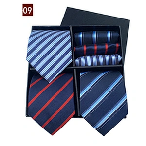 Custom Leisure Silk Necktie Mens Floral Cravates Hommes Woven Mens Ties Silk Box Set