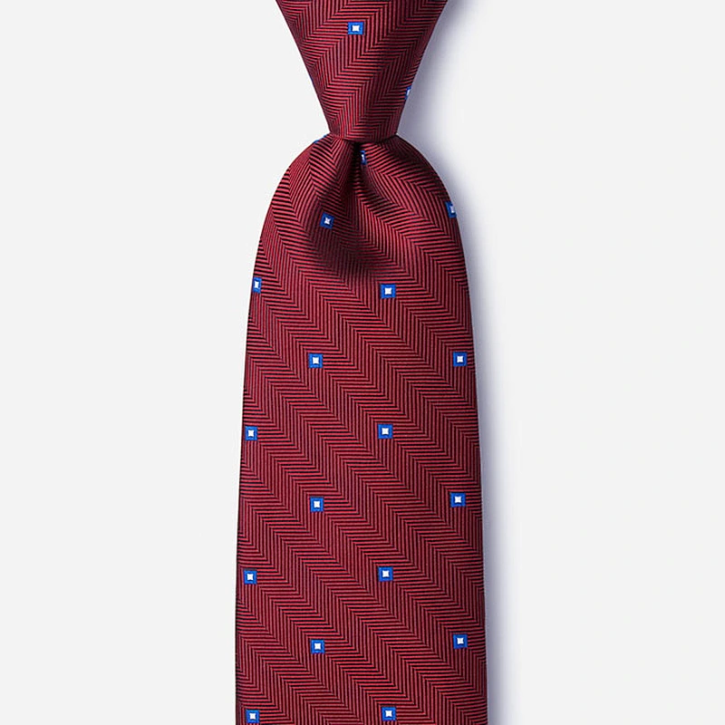 Newest High Quality Classical Popular Mens Tie Gift Box Customer Etc 100% Polyester Red Bule Black White 7*148cm