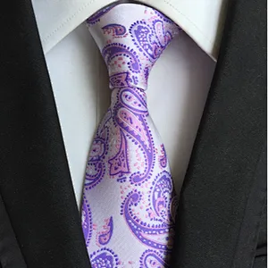 Wholesale Silk Neckties Men Luxury Paisley Silk Ties Jacquard Woven Polyester Cravate Homme