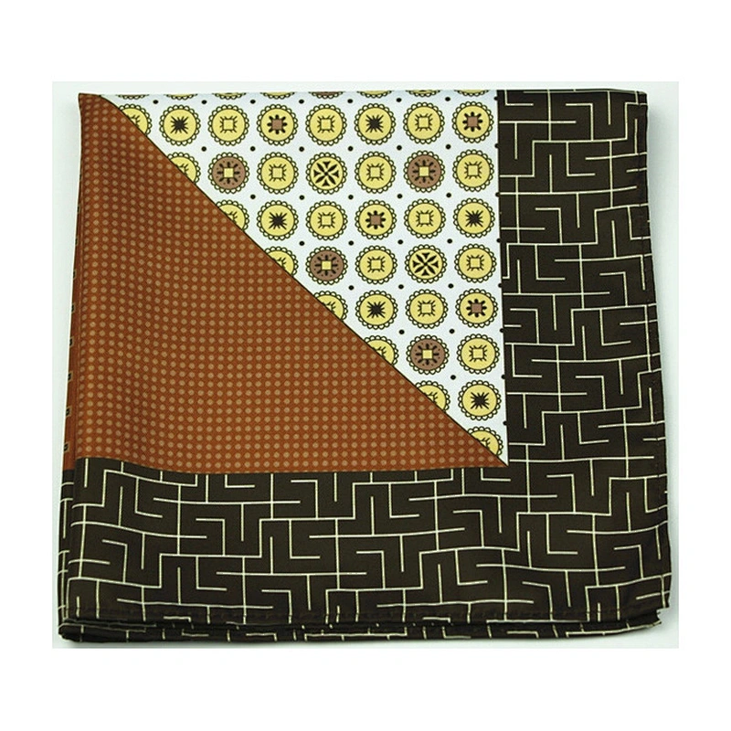 paisley handkerchief hand rolled four patterns with blue border pocket square for party DPS5382B