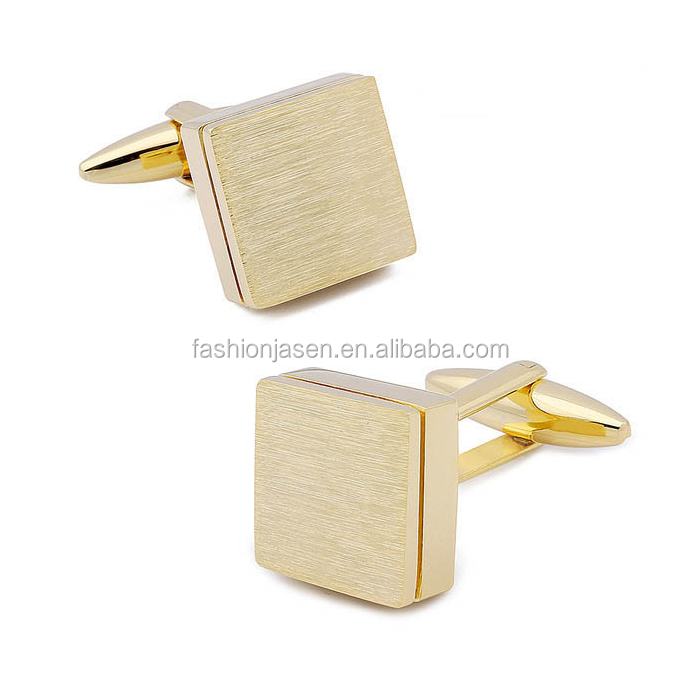 Custom Cufflinks Golden Luxury Cuff Links or Tie Clips Mens Jewelry Men's Brass Steel Plating Gift Box