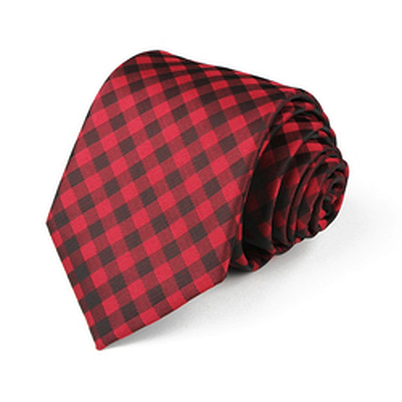 Necktie Manufacturer Sublimation Neck Tie Gift Set Boite A Cravate En Soie Red Striped Jacquard Silk Necktie For Men